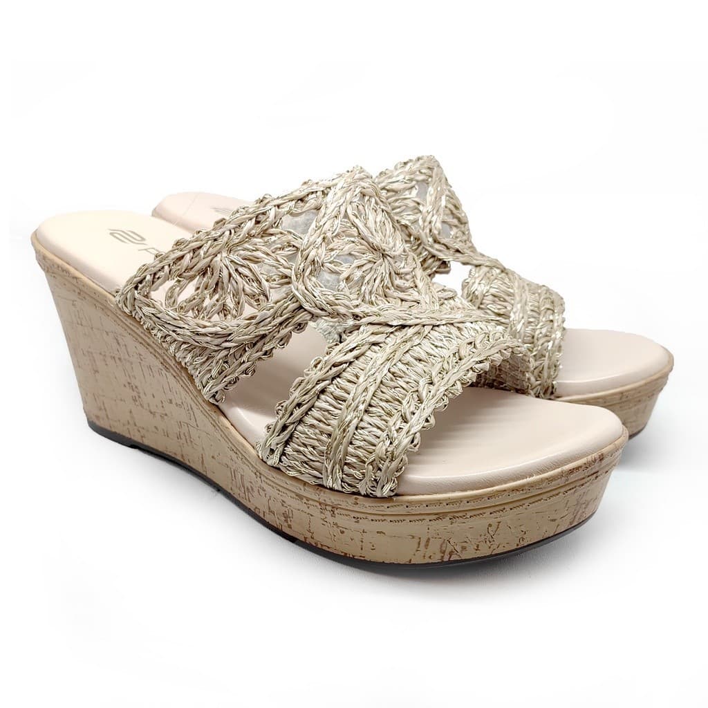 Thumbnail gambar ke-4 produk Pollux Terra Ek Gabus WPOKT 23 - Sandal Wedges | Sepatu Wedges | Wedges Pesta