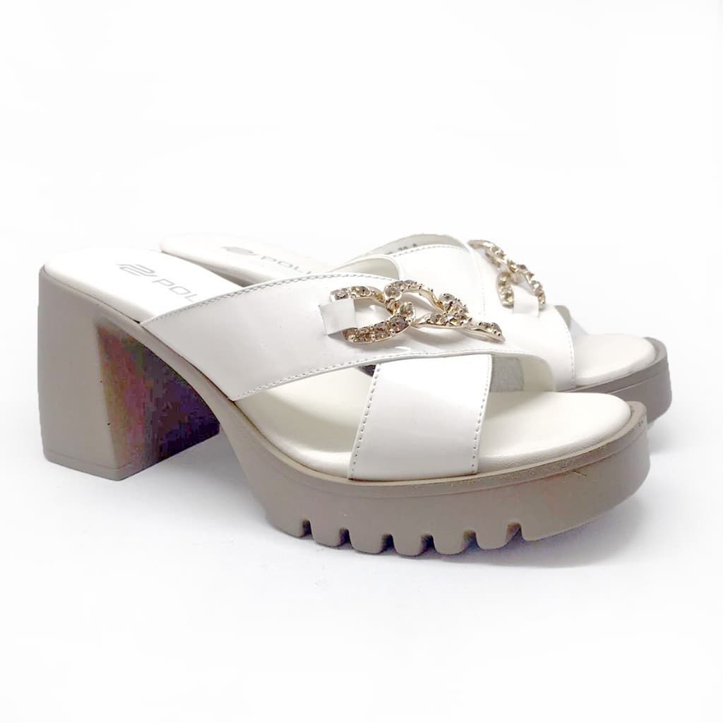 Thumbnail gambar ke-2 produk Pollux Classic WPOAY 11 - Sandal Heels Wanita | Heels Pesta | Heels Wanita Bahan Kulit 8Cm