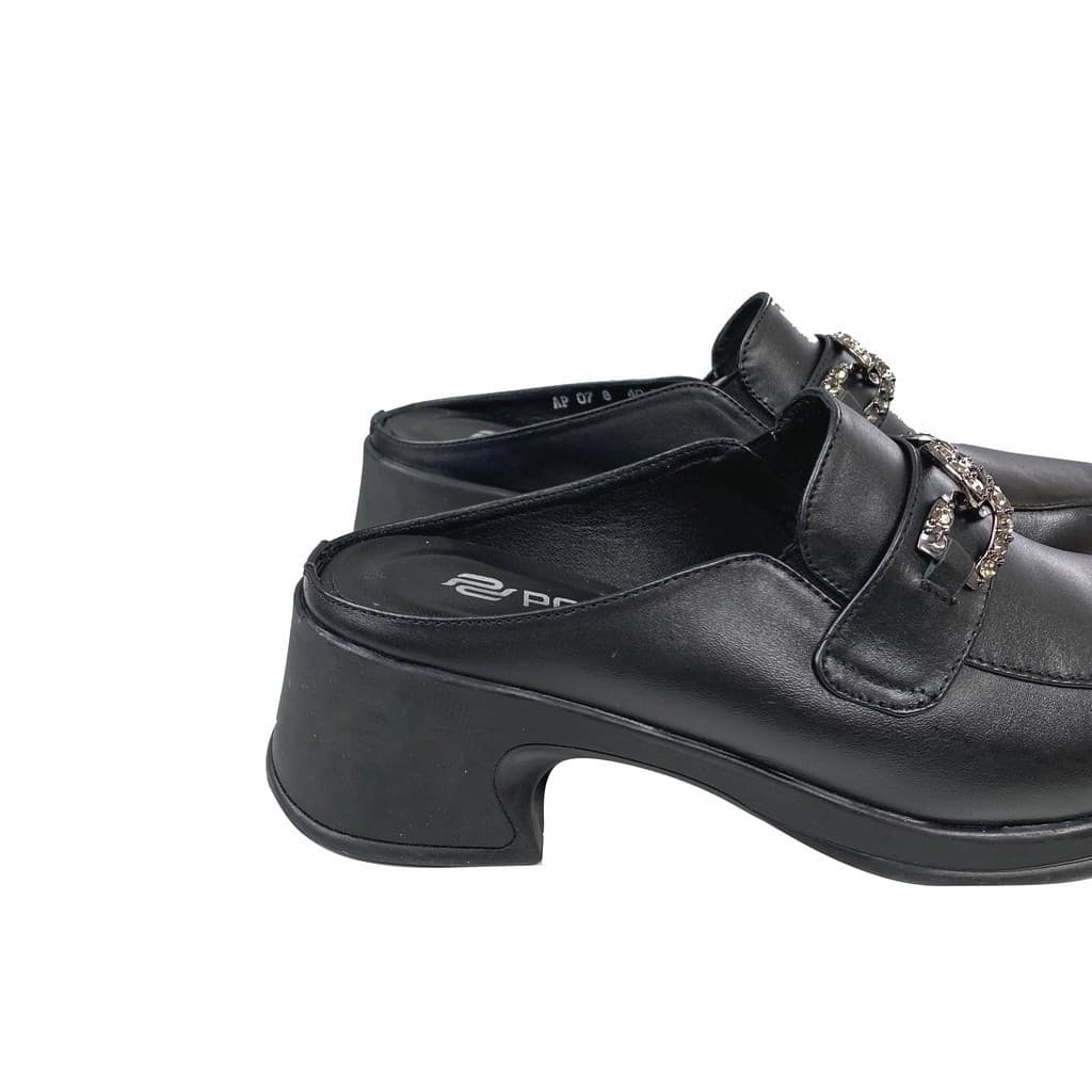 Thumbnail gambar ke-4 produk Pollux Monday WPOAP 07 - Sepatu Selop Hak Chunky Wanita Kerja