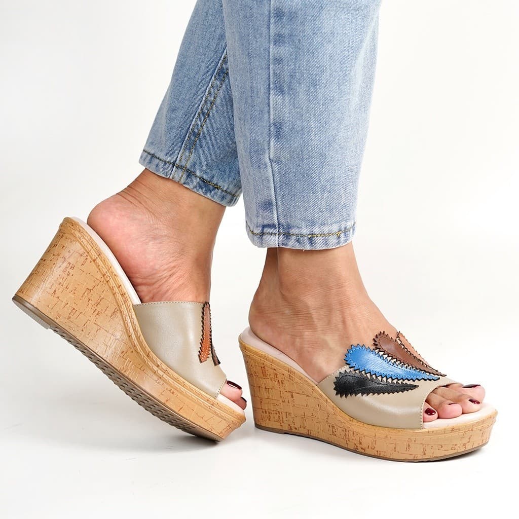 Gambar ke-1 produk Pollux Terra Ek Gabus WPOKT 09 - Sandal Wedges | Selop Wedges | Sepatu Wedges Wanita