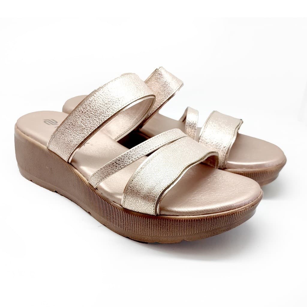 Thumbnail gambar ke-3 produk Pollux Daily WPODQ 25 - Sandal Wedges Wanita Bahan Kulit