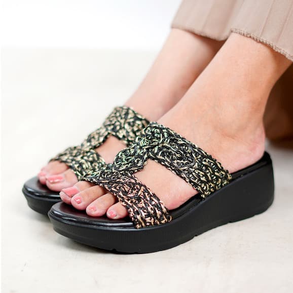 Thumbnail gambar ke-3 produk Pollux WPODQ 37 - Sandal Wedges | Wedges Selop | Wedges Wanita Bahan Kulit