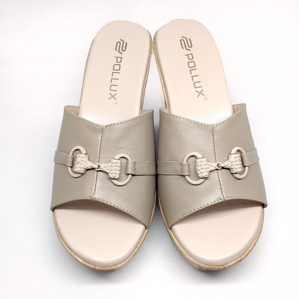 Thumbnail gambar ke-6 produk Pollux Terra Ek Gabus WPOKT 07 - Sandal Wedges Wanita Bahan Kulit Asli