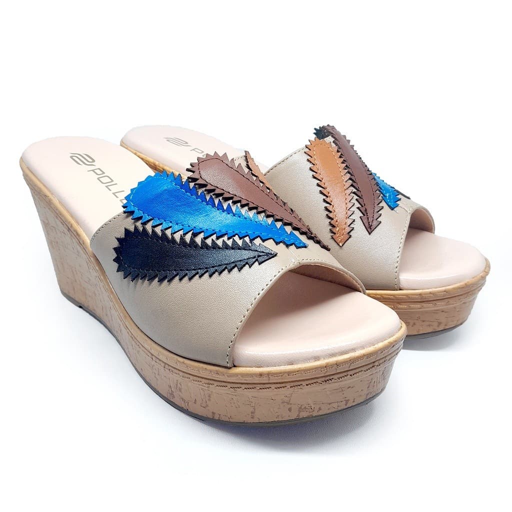Gambar ke-1 produk Pollux Terra Ek Gabus WPOKT 09 - Sandal Wedges | Selop Wedges | Sepatu Wedges Wanita