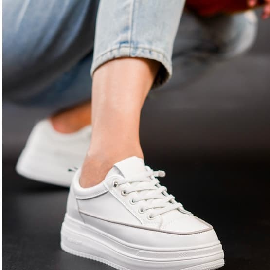 Gambar produk Pollux Jinju WDQ D938 - Sepatu Sneakers Putih | Sneakers Putih Wanita Kekinian|