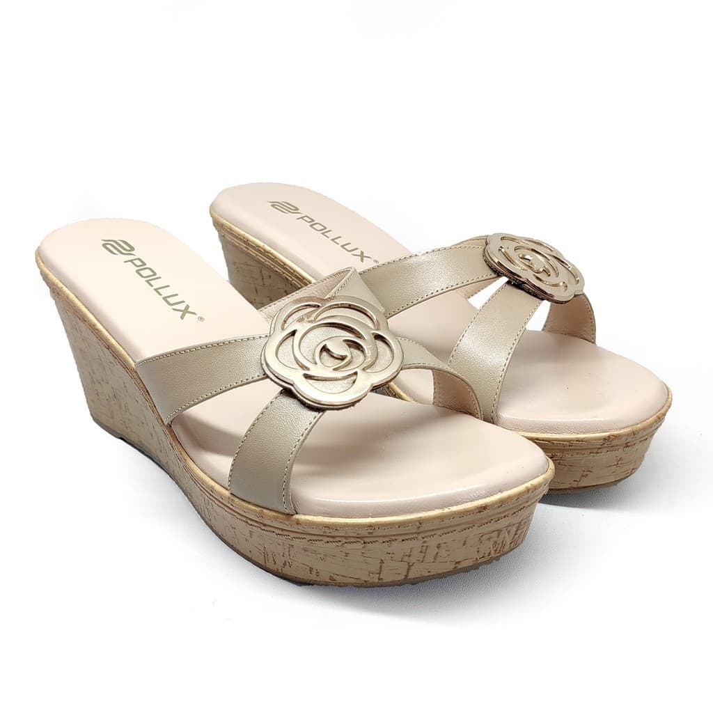 Thumbnail gambar ke-4 produk Pollux Terra Ek Gabus WPOKT 18 - Sandal Wedges | Wedges Pesta Wanita | Wedges Hak Tinggi