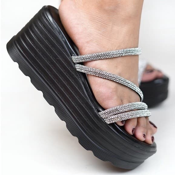 Thumbnail gambar ke-6 produk Pollux Bold WPOGO 03 - Sandal Wedges | Wedges Tinggi | Wedges Wanita Kulit