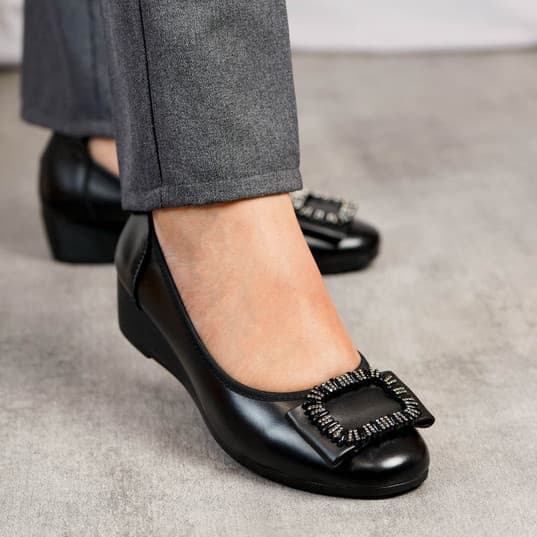 Thumbnail gambar ke-6 produk Pollux Monday WDQ 8588 - Sepatu Kerja Wedges | Sepatu Kulit Wedges Wanita