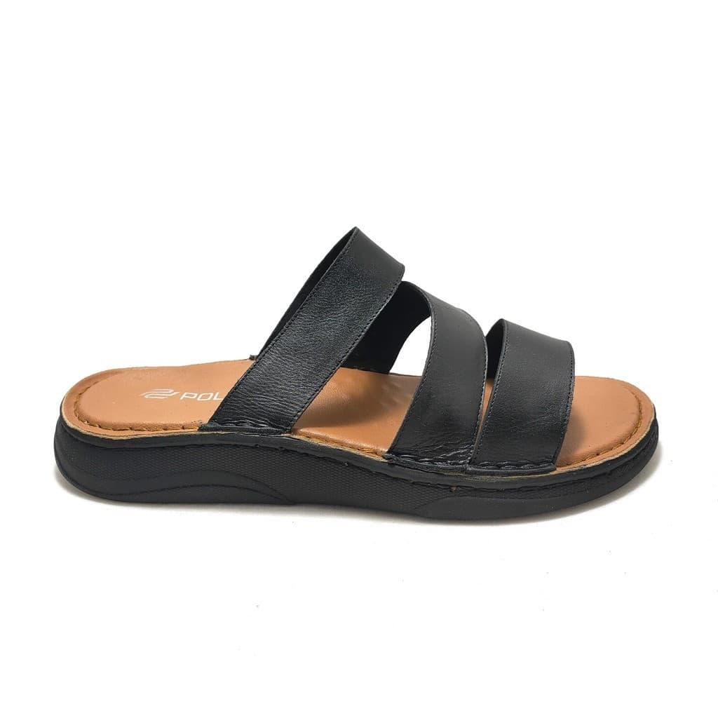 Thumbnail gambar ke-4 produk Pollux PPOCX 08 Sandal Slip On | Sandal Selop | Sandal Pria Bahan Kulit Asli