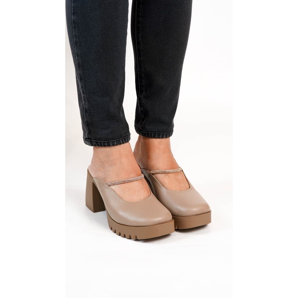 Thumbnail gambar ke-8 produk Pollux Bold WPOAY 21 Sandal Selop Wanita | Sandal Selop Kulit Wanita | Sandal Heels 7Cm