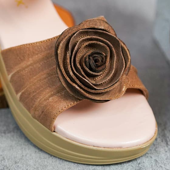 Thumbnail gambar ke-7 produk Pollux Daily WPOCO 66 | Sandal Wanita Bahan Kulit | Wedges Wanita | Sepatu Sandal Wanita
