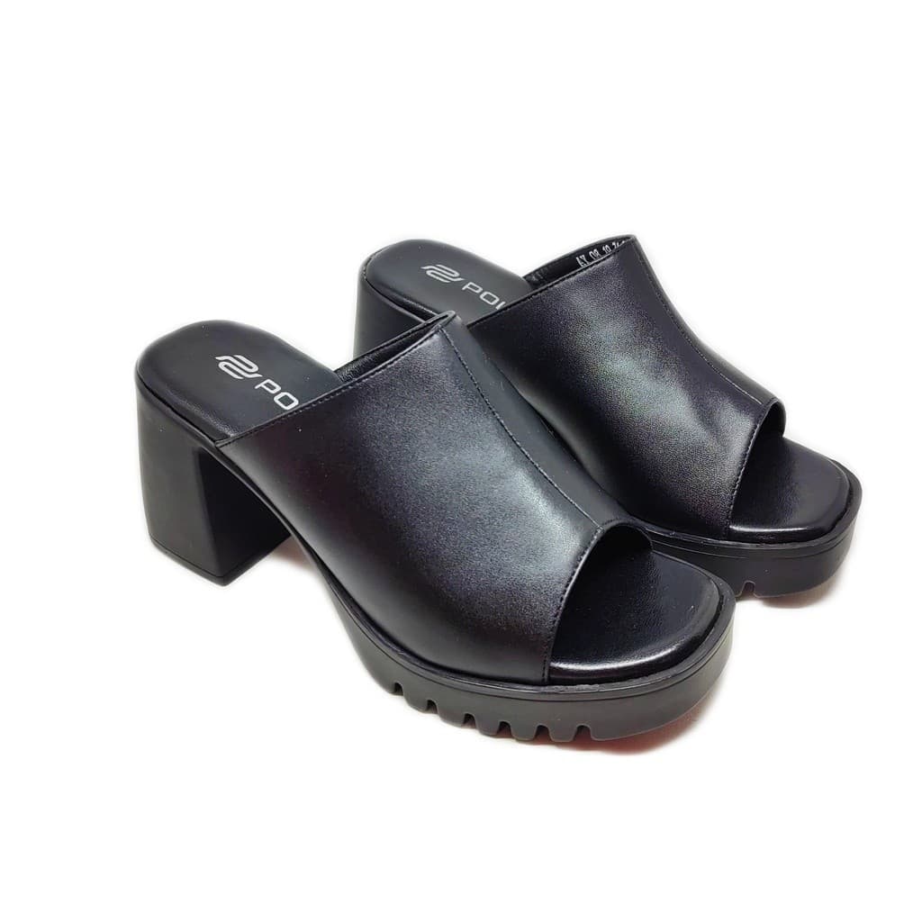 Thumbnail gambar ke-4 produk Pollux Classic WPOAY 08 - Sandal Chunky Heels Wanita Berbahan Kulit | Hak 7Cm
