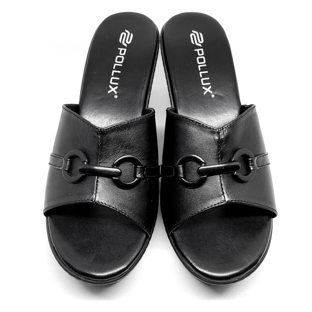 Thumbnail gambar ke-3 produk Pollux Terra Ek Gabus WPOKT 07 - Sandal Wedges Wanita Bahan Kulit Asli