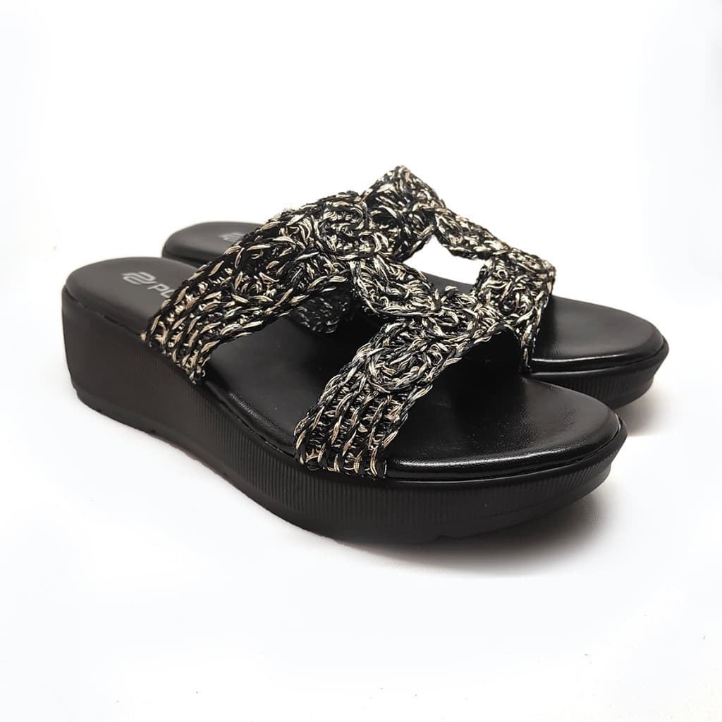Thumbnail gambar ke-4 produk Pollux WPODQ 37 - Sandal Wedges | Wedges Selop | Wedges Wanita Bahan Kulit