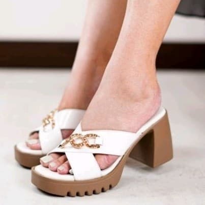 Gambar ke-1 produk Pollux Classic WPOAY 11 - Sandal Heels Wanita | Heels Pesta | Heels Wanita Bahan Kulit 8Cm