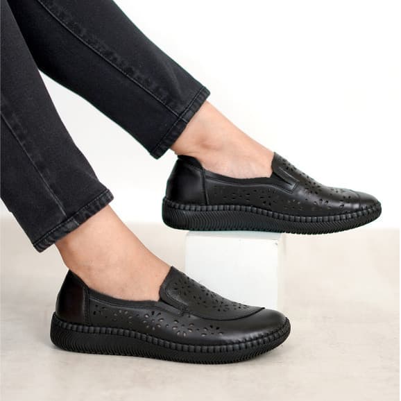 Thumbnail gambar ke-3 produk Pollux Monday WDQ 2301 - Sepatu Flat Wanita Bahan Kulit