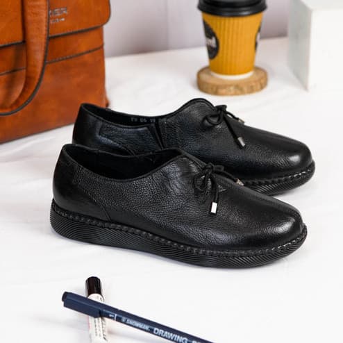 Thumbnail gambar ke-2 produk Pollux Monday WPOFW 06 - Sepatu Flat Wanita Bahan Kulit | Sepatu Slip On Kulit