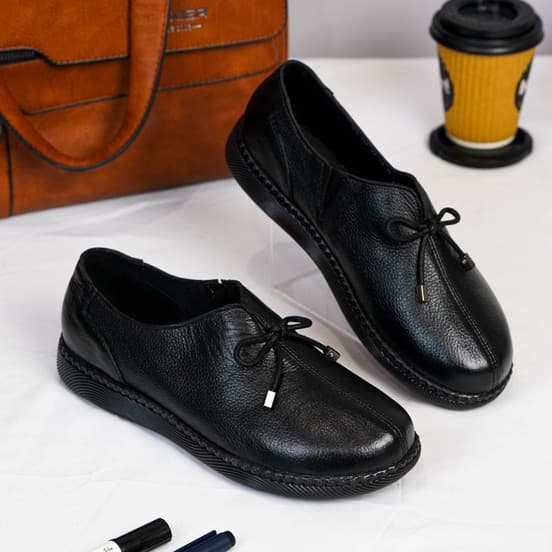 Thumbnail gambar ke-3 produk Pollux Monday WPOFW 06 - Sepatu Flat Wanita Bahan Kulit | Sepatu Slip On Kulit