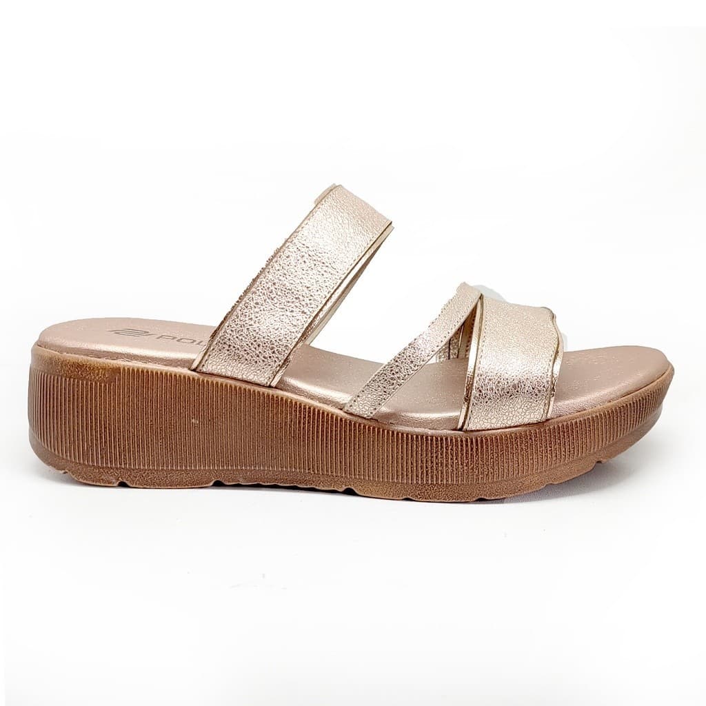 Thumbnail gambar ke-10 produk Pollux Daily WPODQ 25 - Sandal Wedges Wanita Bahan Kulit