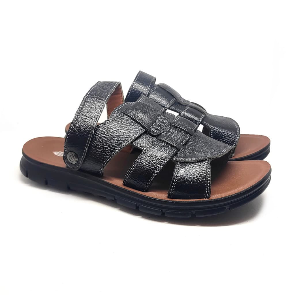 Gambar ke-7 produk Pollux PDQ 6683 - Sandal Kulit Pria Slip On Sangat Nyaman Dan Anti Slip
