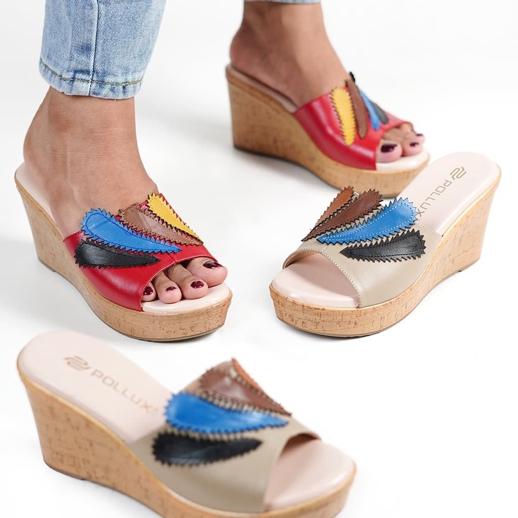 Thumbnail gambar ke-3 produk Pollux Terra Ek Gabus WPOKT 09 - Sandal Wedges | Selop Wedges | Sepatu Wedges Wanita