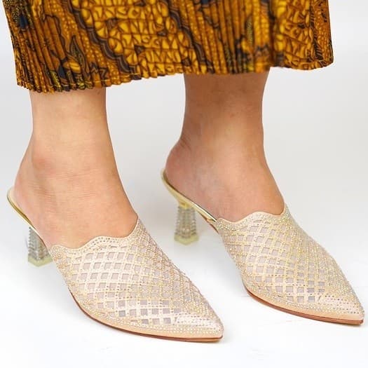 Thumbnail gambar ke-3 produk Pollux Aurora | Selop Heels | Heels Pesta | Heels Wanita - WDQ 9578