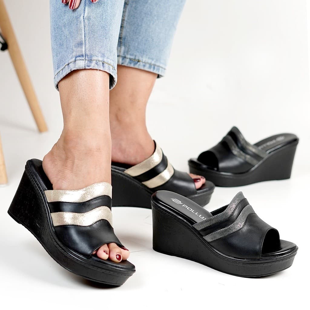 Thumbnail gambar ke-3 produk Pollux Terra Ek Gabus WPOKT 13 - Sandal Wedges | Selop Wedges | Sepatu Wedges Wanita