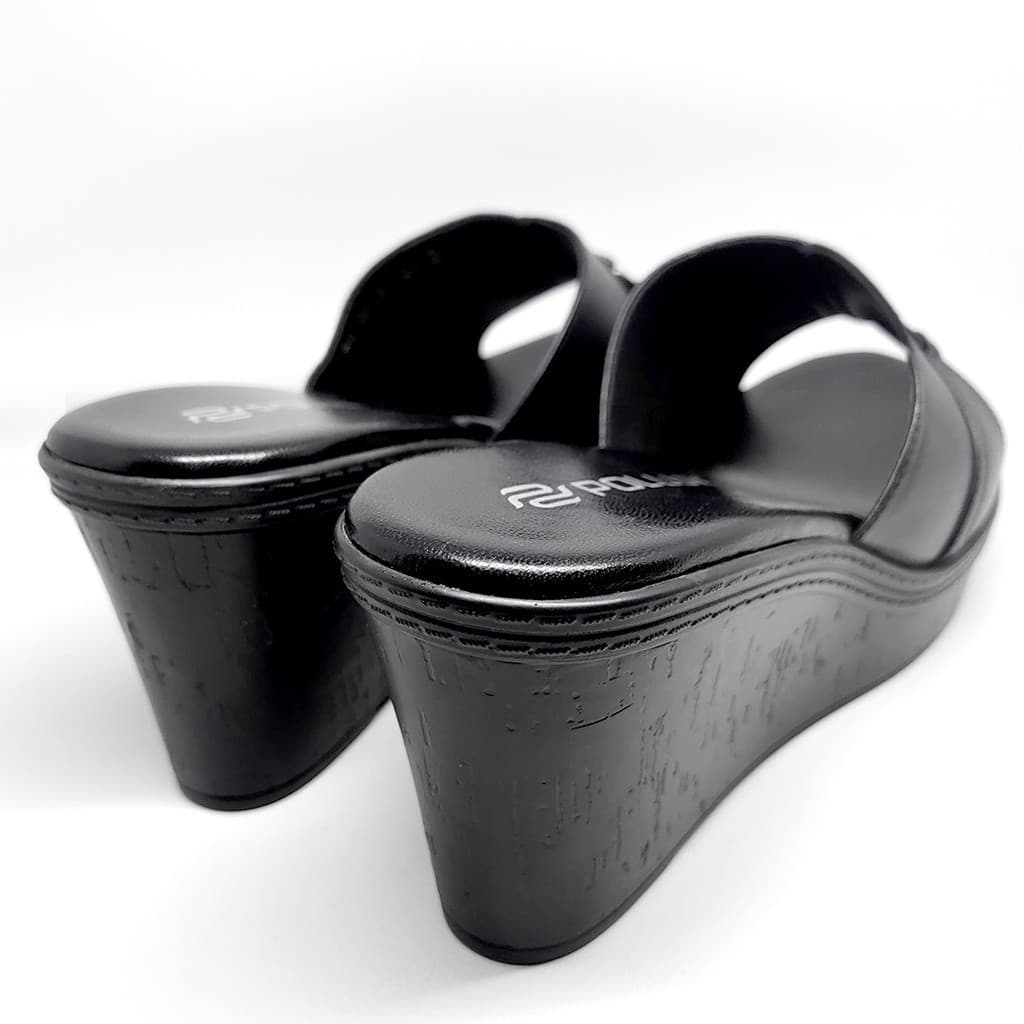 Thumbnail gambar ke-4 produk Pollux Terra Ek Gabus WPOKT 07 - Sandal Wedges Wanita Bahan Kulit Asli