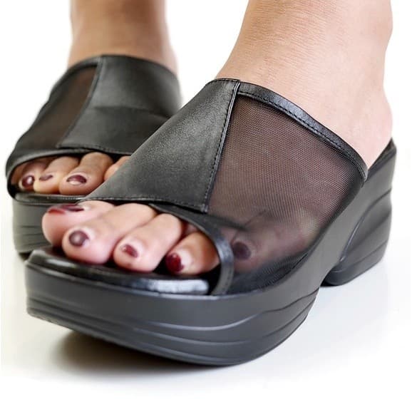 Thumbnail gambar ke-5 produk Pollux Daily WPOCO 31 | Selop Wedges | Sandal Wedges | Wedges Wanita Bahan Kulit