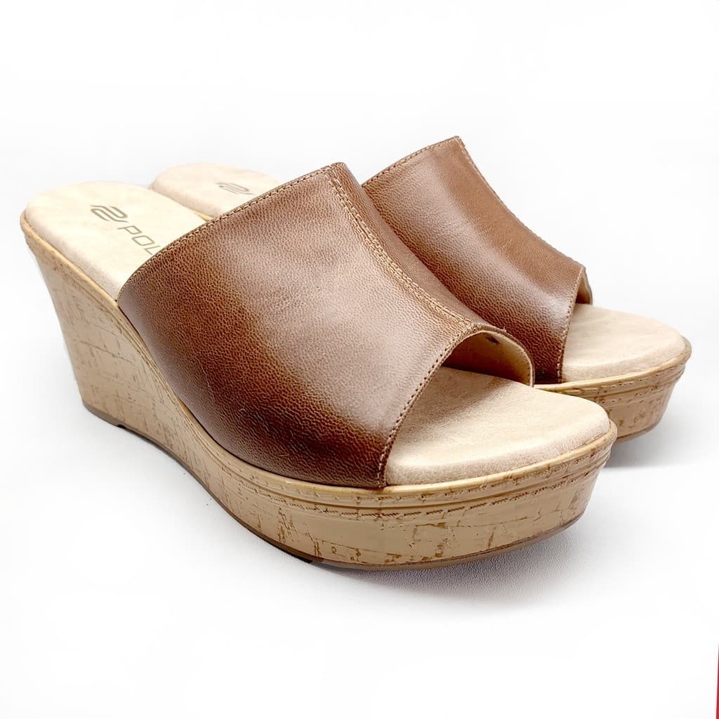 Thumbnail gambar ke-2 produk Pollux Terra Ek Gabus WPOKT 16 - Sandal Wedges | Selop Wedges | Wedges Wanita Bahan Kulit