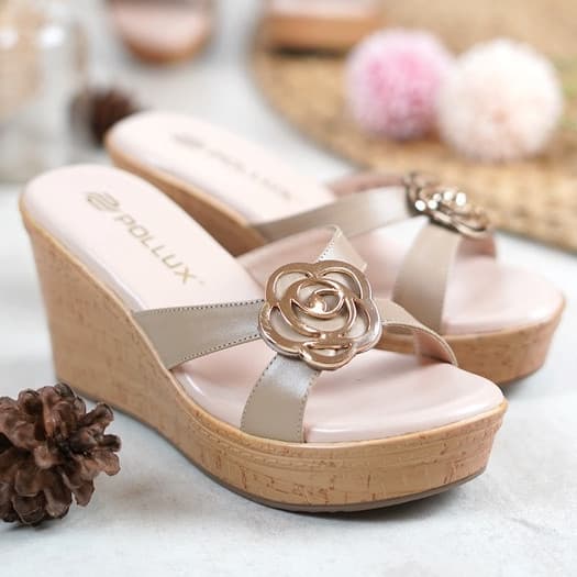 Thumbnail gambar ke-3 produk Pollux Terra Ek Gabus WPOKT 18 - Sandal Wedges | Wedges Pesta Wanita | Wedges Hak Tinggi