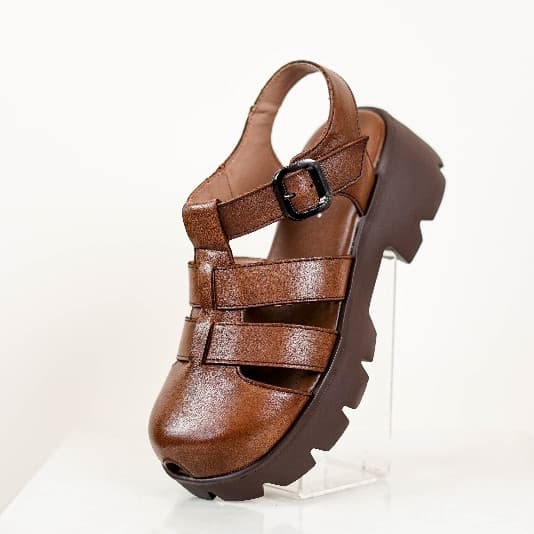 Thumbnail gambar ke-8 produk Pollux Bold WBB 852 Sepatu Sandal Wanita Bahan Kulit Asli | Sandal Wedges | Sandal Traveling