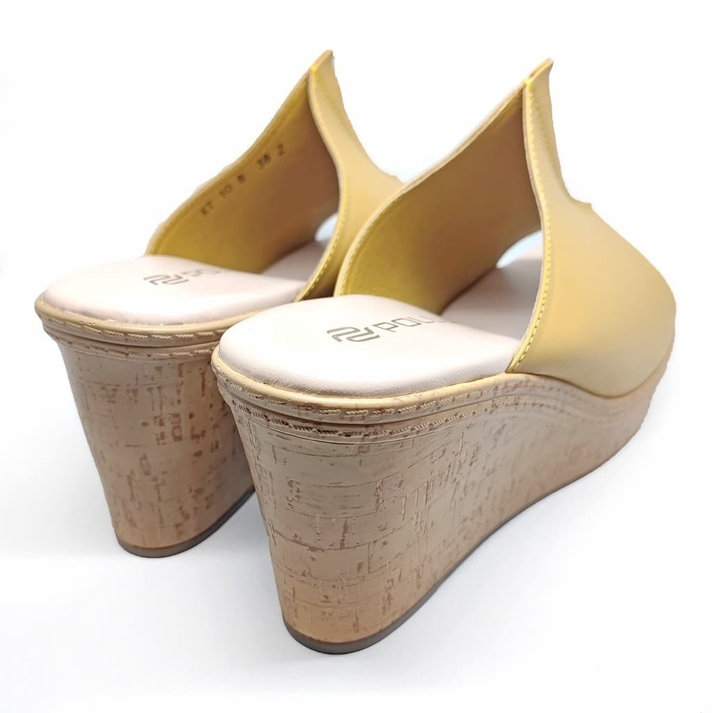 Thumbnail gambar ke-4 produk Pollux Terra Ek Gabus WPOKT 10 - Sandal Wedges | Selop Wedges | Wedges Wanita Bahan Kulit
