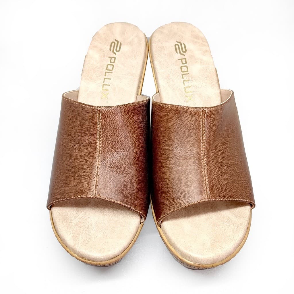 Thumbnail gambar ke-3 produk Pollux Terra Ek Gabus WPOKT 16 - Sandal Wedges | Selop Wedges | Wedges Wanita Bahan Kulit