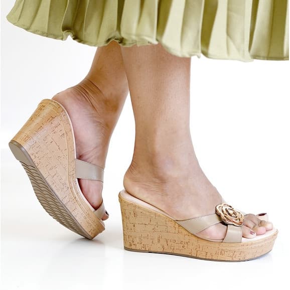 Thumbnail gambar ke-2 produk Pollux Terra Ek Gabus WPOKT 18 - Sandal Wedges | Wedges Pesta Wanita | Wedges Hak Tinggi