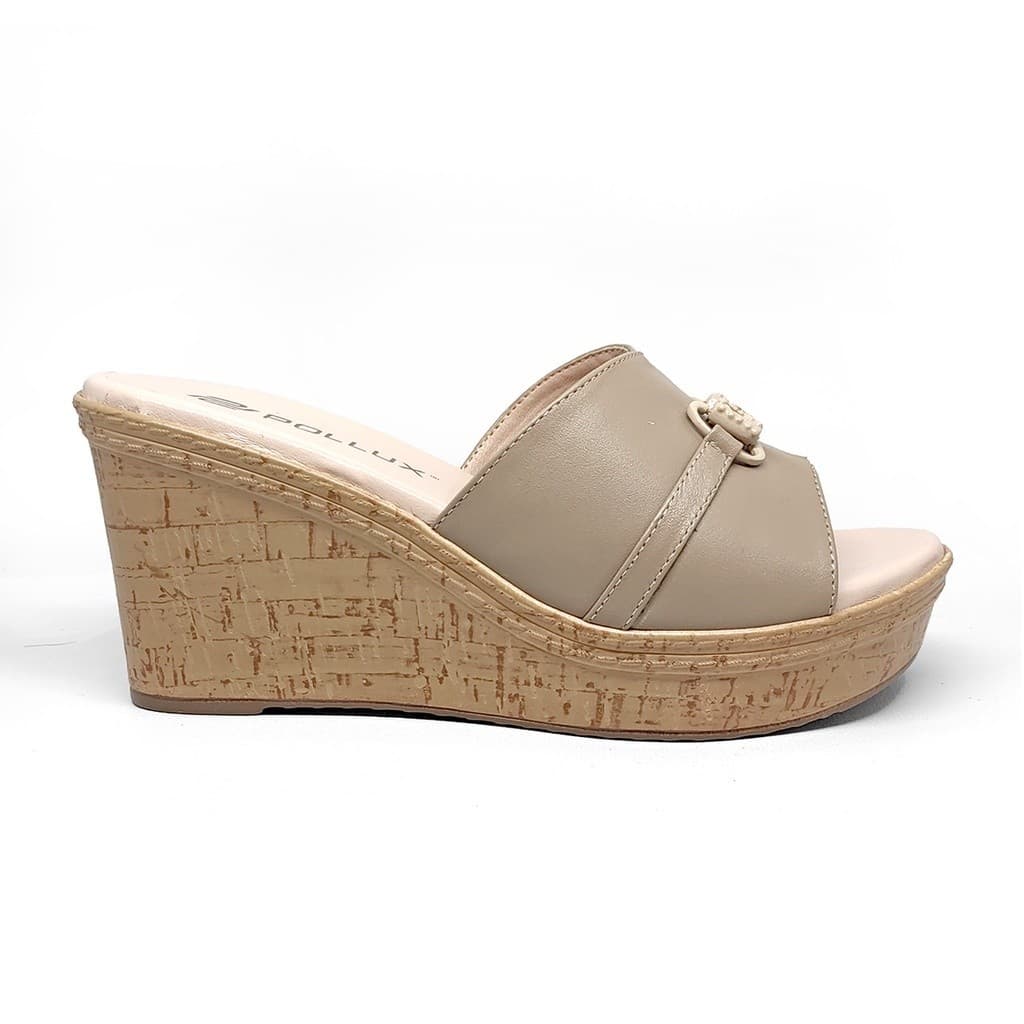 Thumbnail gambar ke-11 produk Pollux Terra Ek Gabus WPOKT 07 - Sandal Wedges Wanita Bahan Kulit Asli