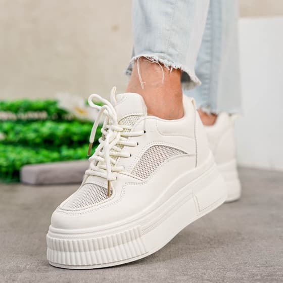Gambar ke-6 produk Pollux Jinju WDQ 7732 Sneakers Wanita | Sneakers Putih | Sepatu Wanita Fashion | Sneakers Kekinian