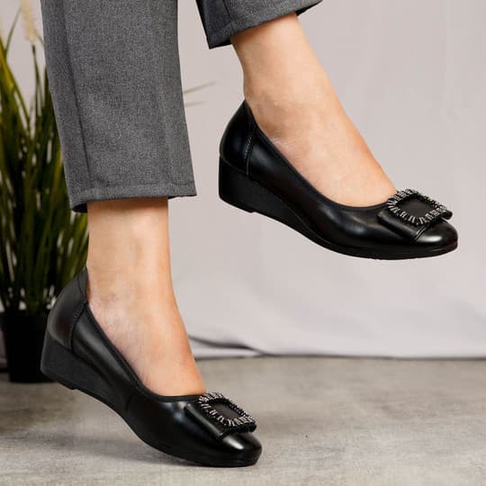 Thumbnail gambar ke-7 produk Pollux Monday WDQ 8588 - Sepatu Kerja Wedges | Sepatu Kulit Wedges Wanita