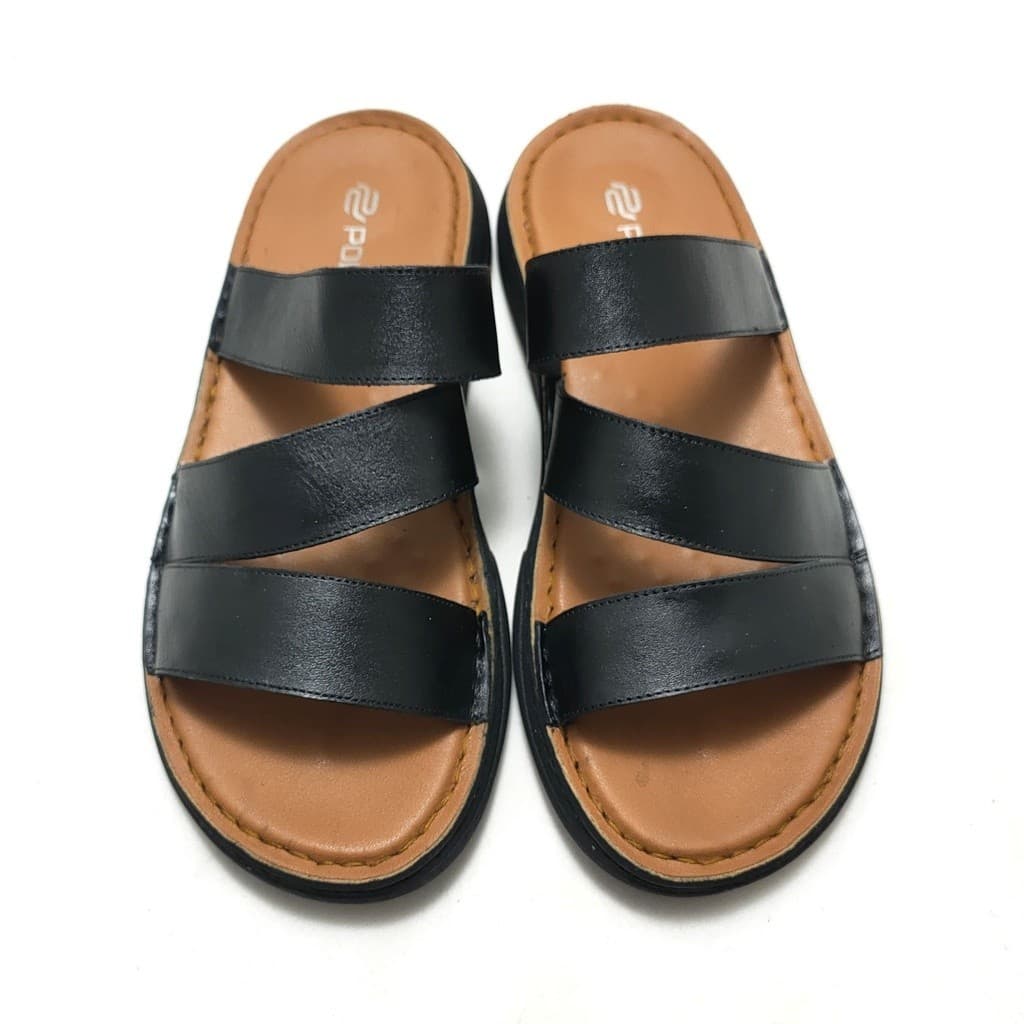 Thumbnail gambar ke-3 produk Pollux PPOCX 08 Sandal Slip On | Sandal Selop | Sandal Pria Bahan Kulit Asli