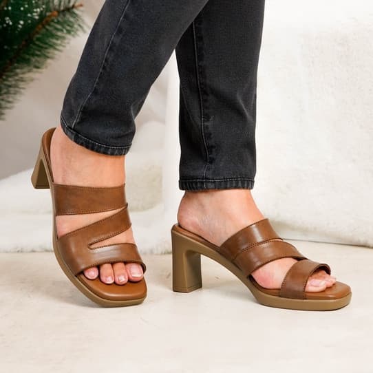 Thumbnail gambar ke-2 produk Pollux Simplicity WPOAT 04 - Sandal Heels 7Cm Wanita Berbahan Kulit