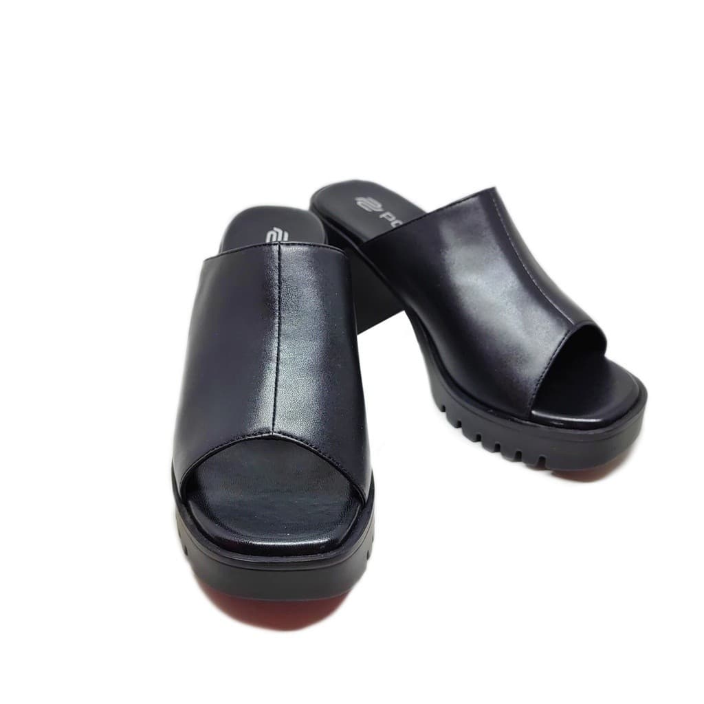 Thumbnail gambar ke-5 produk Pollux Classic WPOAY 08 - Sandal Chunky Heels Wanita Berbahan Kulit | Hak 7Cm