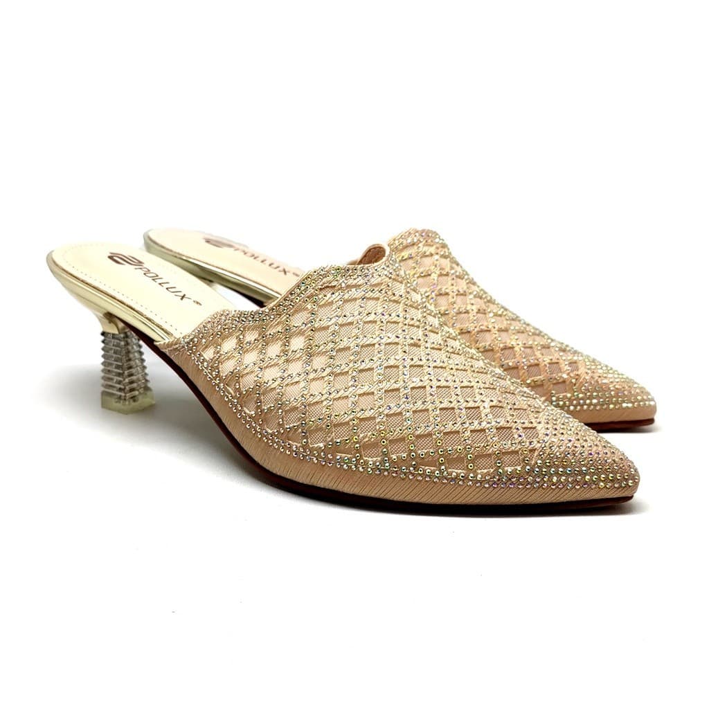 Thumbnail gambar ke-6 produk Pollux Aurora | Selop Heels | Heels Pesta | Heels Wanita - WDQ 9578
