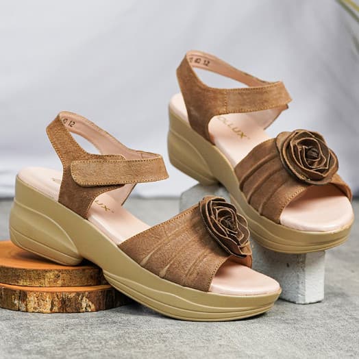 Thumbnail gambar ke-10 produk Pollux Daily WPOCO 66 | Sandal Wanita Bahan Kulit | Wedges Wanita | Sepatu Sandal Wanita