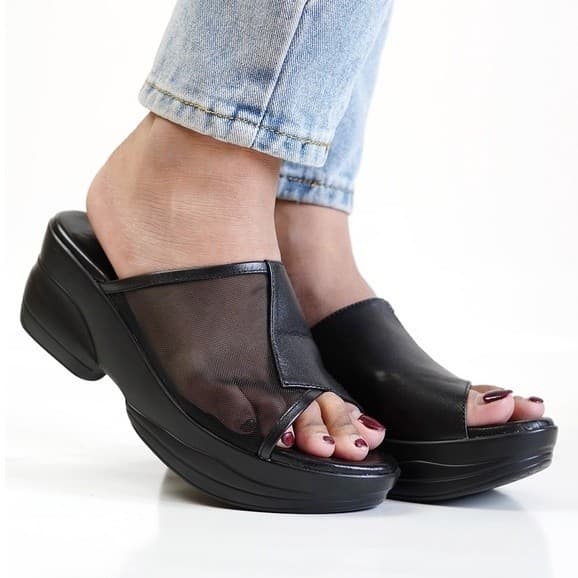Gambar ke-10 produk Pollux Daily WPOCO 31 | Selop Wedges | Sandal Wedges | Wedges Wanita Bahan Kulit