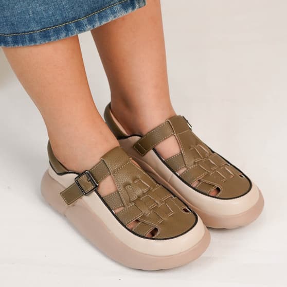 Thumbnail gambar ke-2 produk Sandal Selop Wanita | Selop Wedges | Wedges Hak Tinggi - Pollux WBB 681