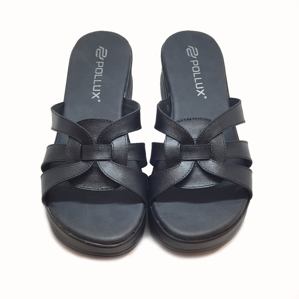 Thumbnail gambar ke-7 produk Pollux Daily WPOCS 01 | Sandal Wedges Wanita Kulit | Sandal Heels Wanita