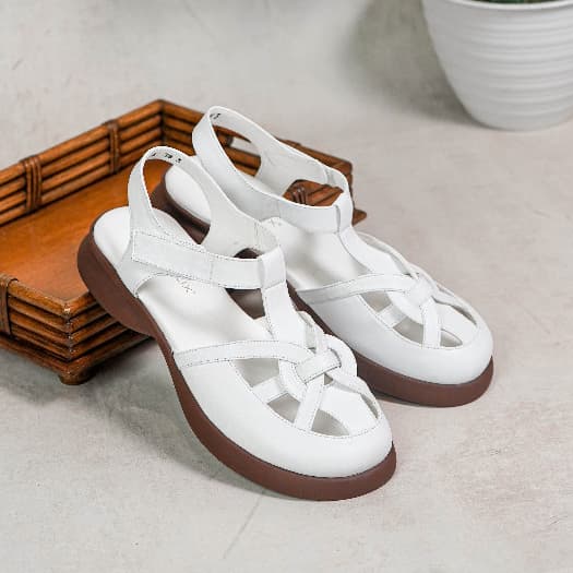 Thumbnail gambar ke-7 produk Pollux Daily WPOMO 03 Sandal Wedges Wanita | Sepatu Sandal Wanita | Sepatu Sandal Traveling Wanita| Sandal Wanita Bahan Kulit