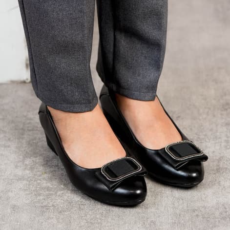 Thumbnail gambar ke-5 produk Pollux Monday WDQ 3065 Sepatu Pantofel Heels Wanita Kerja Bahan Kulit Asli Tinggi Hils 5 Cm