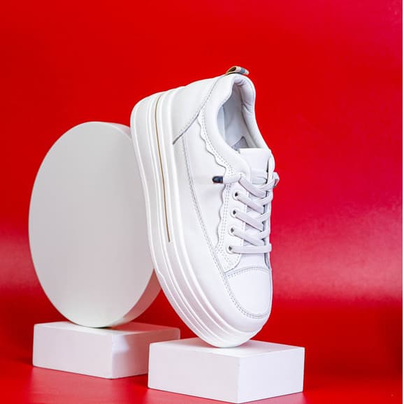 Thumbnail gambar ke-2 produk Pollux Jinju WDQ 8897- Sneakers Putih Wanita | Sepatu Wedges Wanita