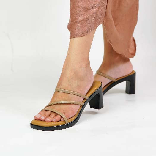 Thumbnail gambar ke-3 produk Pollux Simplicity WPOAT 29- Sandal Heels 7Cm Wanita Berbahan Kulit